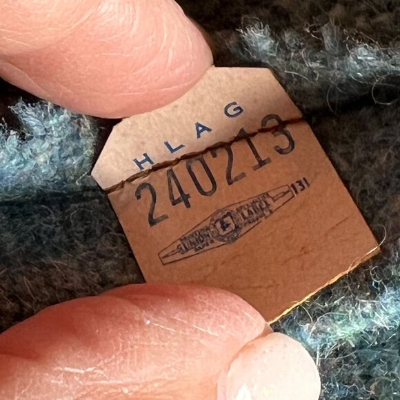 Vtg Koret Of California Wool Skirt Green Blue Teal Belt Size 9/10 Union Made - Picture 12 of 16